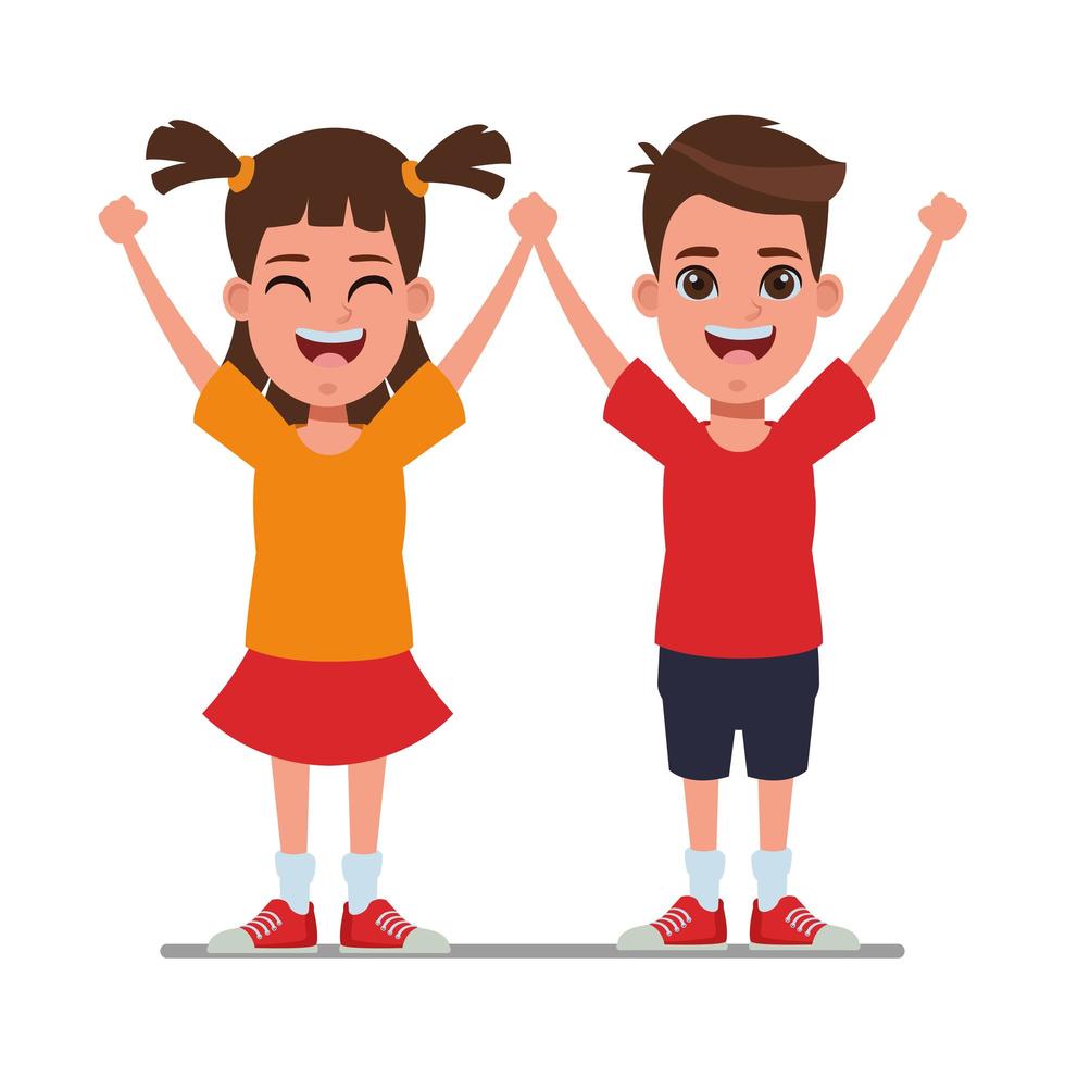 deux enfants heureux