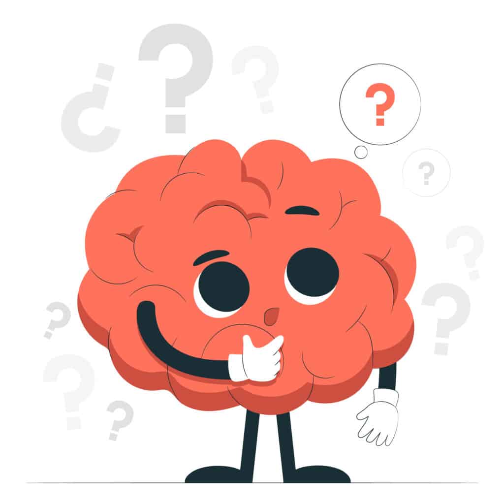 illustration d'un cerveau qui réfléchie